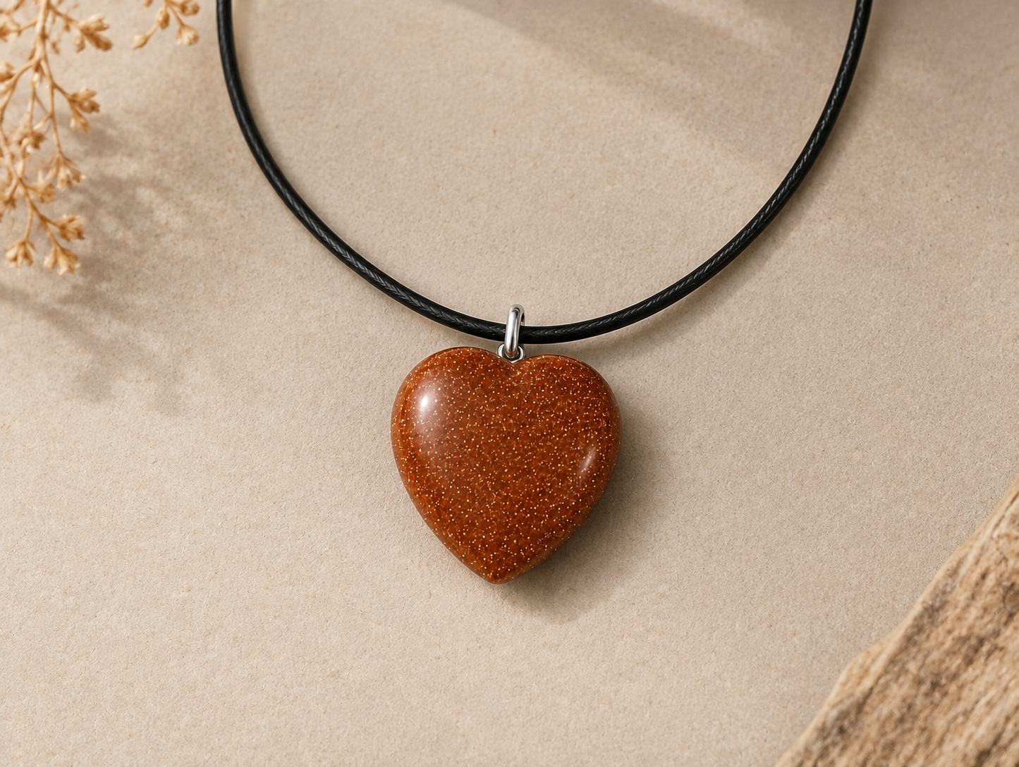 Goldstone Heart Pendant Necklace | Sunday Best | Sparkle, Confidence & Positive Energy