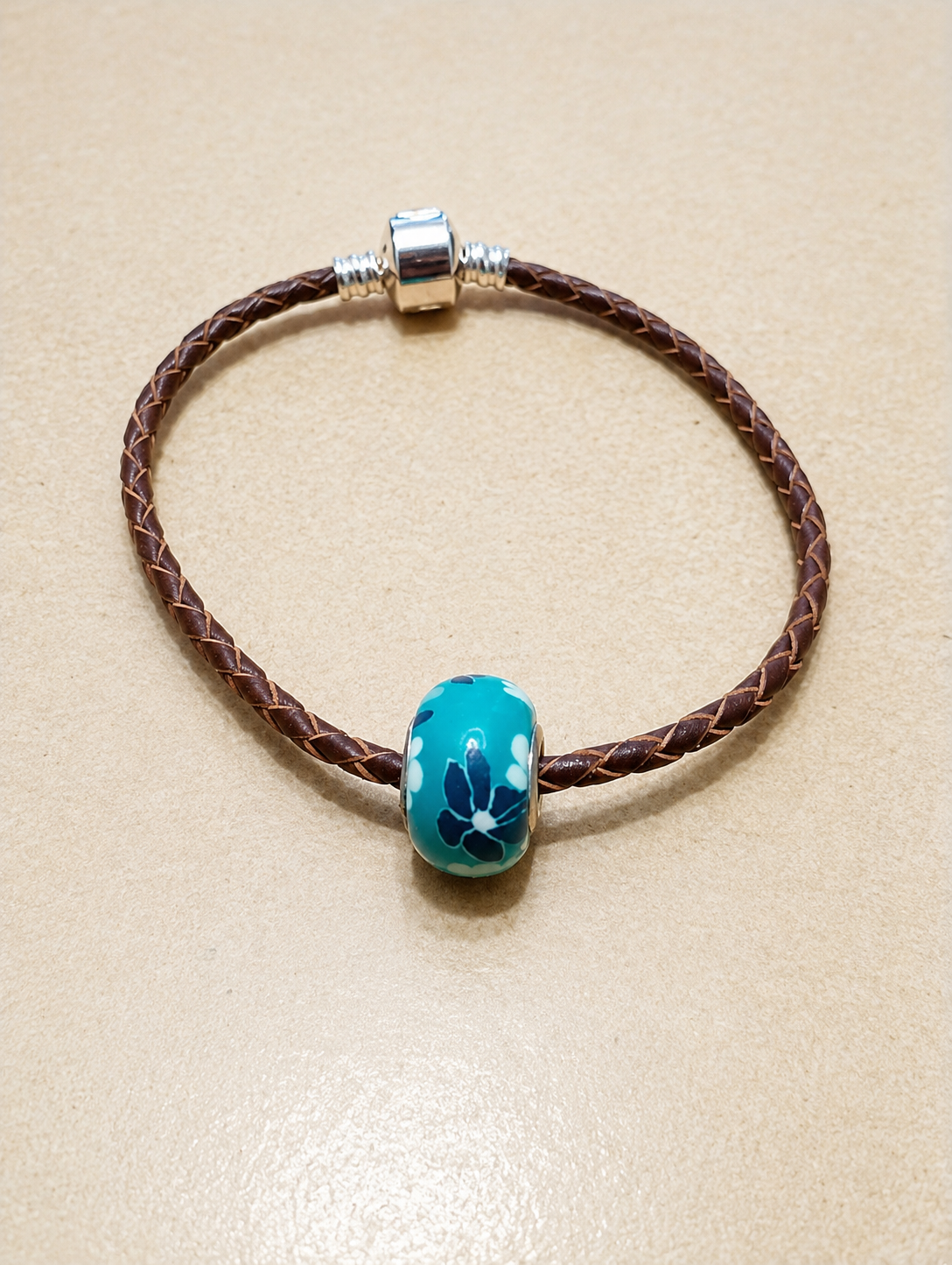 Turquoise Bloom Braided Leather Bracelet | Sunday You - Sunday Best