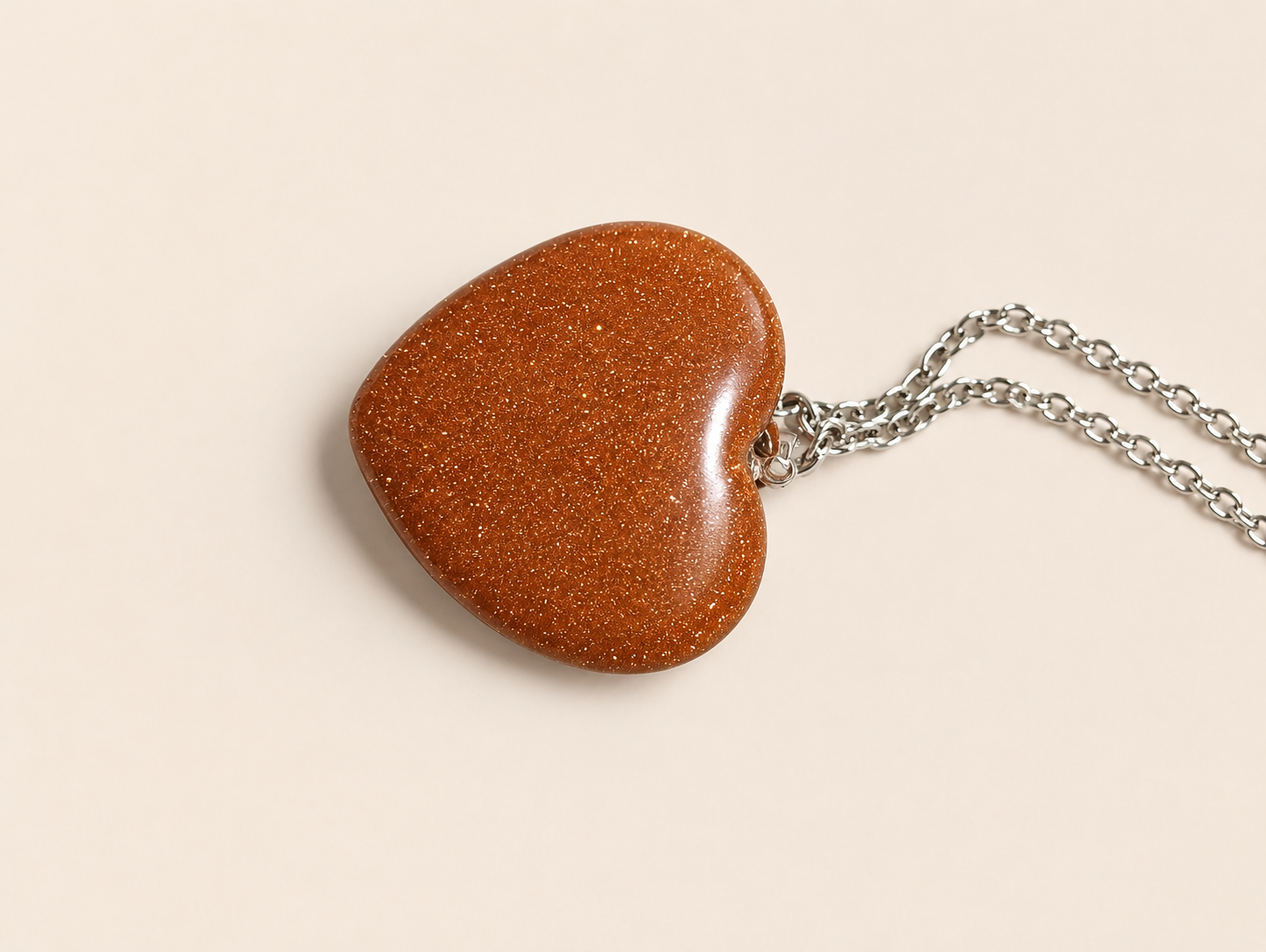 Goldstone Heart Pendant Necklace | Sunday Best | Sparkle, Confidence & Positive Energy